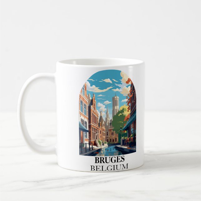 Bruges Belgium Reisevorführung Kaffeetasse (Links)