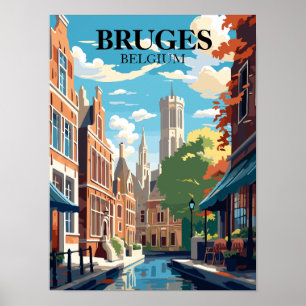 Bruges Belgium Reisevorführung Poster
