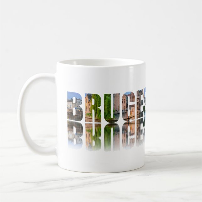 Bruges Text Foto Kaffeetasse (Links)