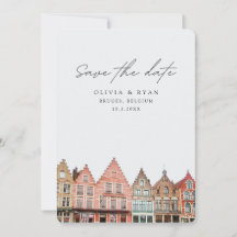 Bruges Wedding Belgien Save the Date