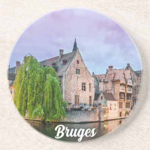 Brügge Altstadt und Belfischer Turm Getränkeuntersetzer