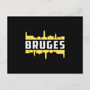 Brügge Belgien City Skyline Cityscape Funny Gift Postkarte