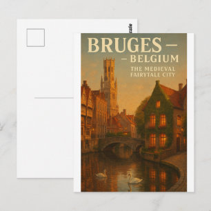 Brügge, Belgien – Die mittelalterliche Märchenstad Postkarte