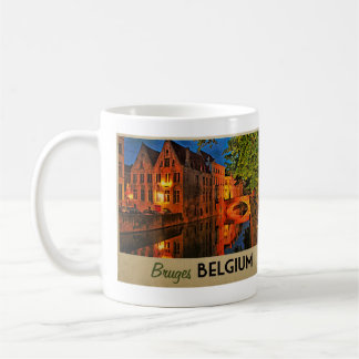 Brügge Belgien nachts Kaffeetasse