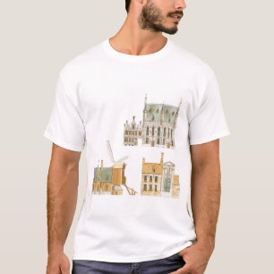Brügge Belgien. Rathaus und traditionelles T-Shirt