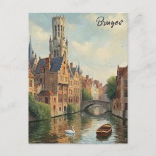 Brügge Belgien Reise Souvenir Vintage Postkarte