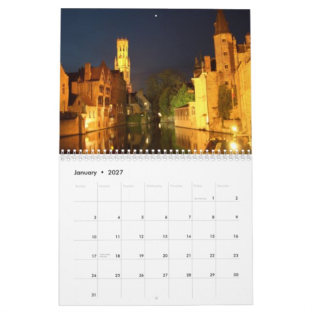 Brügge (Brügge), Belgien Kalender (Jan 2027)