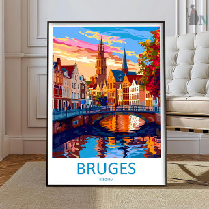 Brügge Reise Druck Wandkunst Brügge Wandbehang H Poster