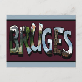 Brügge Word Art Postkarte