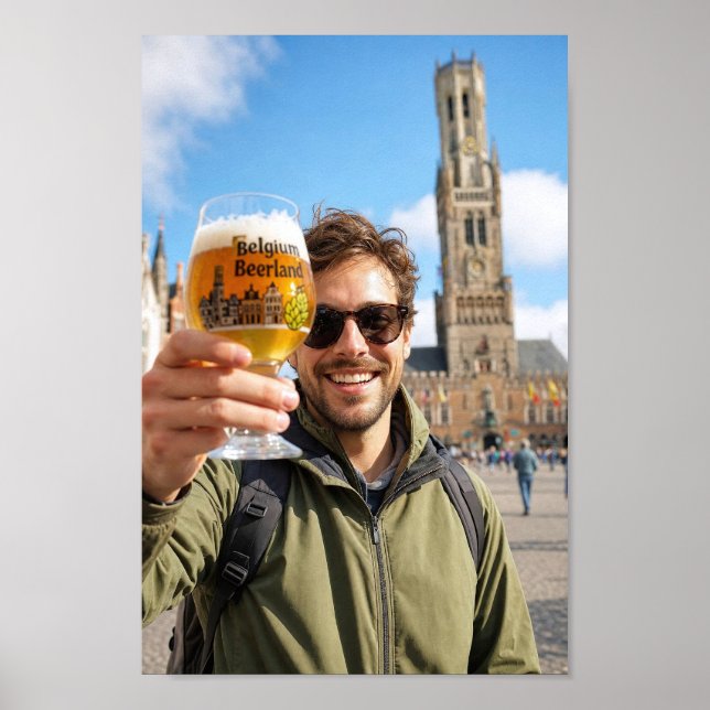 Brügger Bier Toast auf dem Marktplatz Poster (Vorne)