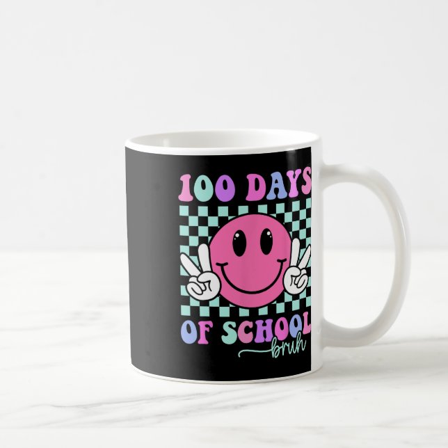 Bruh 100 Days of School Teacher Boys Girls 100th D Kaffeetasse (Rechts)
