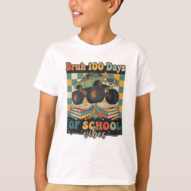 Bruh 100 Tage Schule T-Shirt (Vorderseite)
