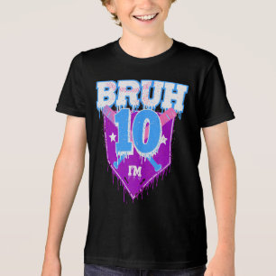 Bruh 1. Geburtstag Baseball Tropfen T-Shirt Tri-Blend Shirt