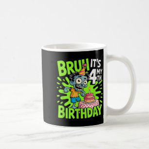 Bruh 4. Geburtstag 4 Jahre alt Geburtstag Hallowee Kaffeetasse