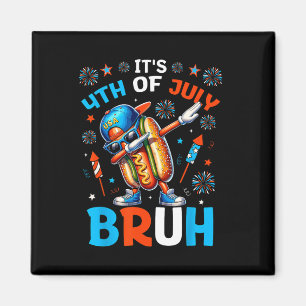 Bruh 4. Juli Jungs Kinder Hotdog Funny 4. Magnet