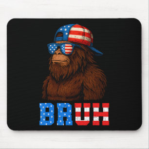 Bruh 4. Juli Teens Boys Kids Patriotic Bigfoot Mousepad