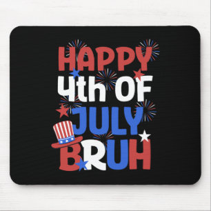 Bruh 4. Juli Teens Jungs Kinder US Flagge 4. J Mousepad