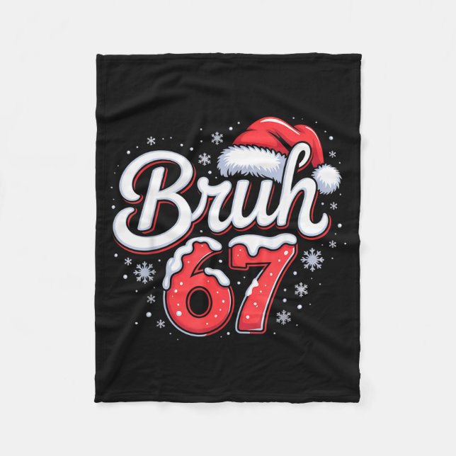 Bruh 67 Boys Christmas Pajamas Teens Boys Kids Xma Fleecedecke (Vorderseite)