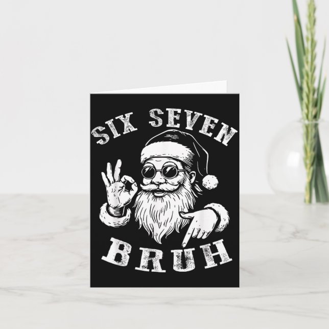 Bruh 67 Christmas Santa Six Seven 6 7 Boys Christm Karte (Vorderseite)
