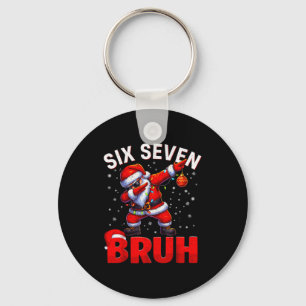 Bruh 67 Dabbing Weihnachtsmann Lustiges Meme Six S Schlüsselanhänger