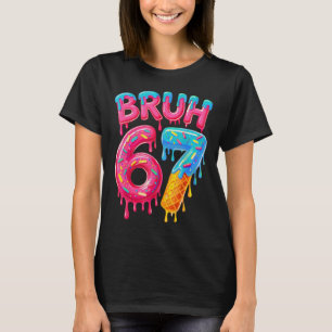 Bruh 67 Donut Eiscreme - Rosa Glasur und blauer Tr T-Shirt