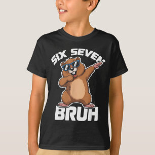 Bruh 67 Lustiges Murmeltier 6-7 Meme Schlafanzug J T-Shirt
