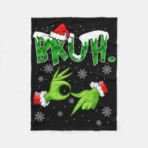 Bruh 67 Sechs Sieben 6 7 Meme Weihnachten Lustig G Fleecedecke