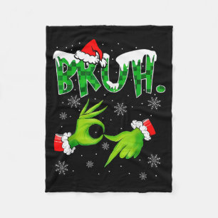 Bruh 67 Sechs Sieben 6 7 Meme Weihnachten Lustig G Fleecedecke