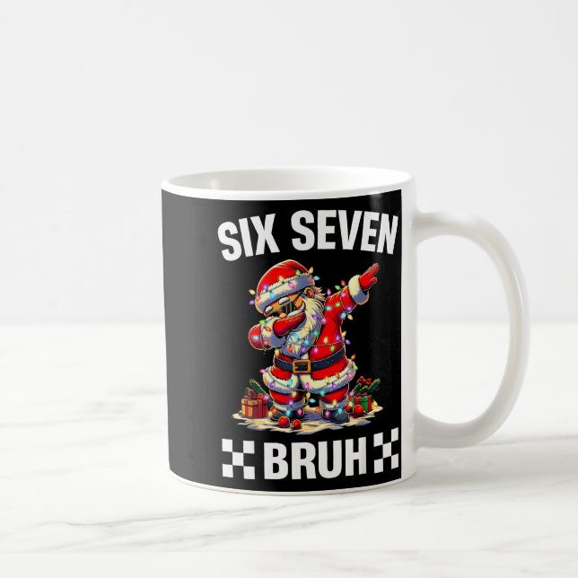 Bruh 67 Six Seven 6 7 Meme Christmas Funny Boy Gir Kaffeetasse (Rechts)