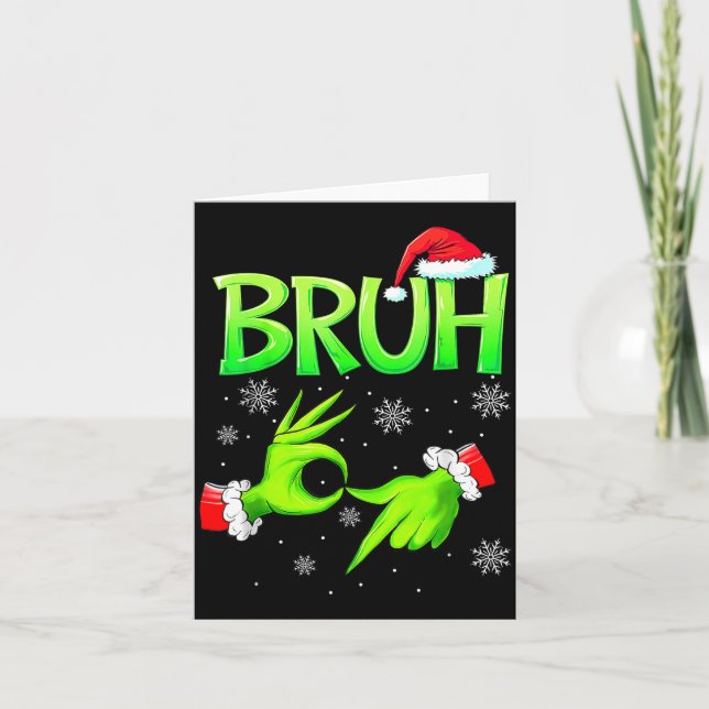 Bruh 67 Six Seven 6 7 Meme Christmas Funny Gen Alp Karte (Vorderseite)