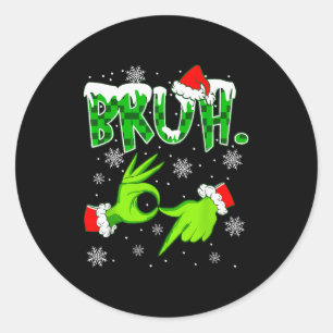 Bruh 67 Six Seven 6 7 Meme Weihnachten Lustig Gen Runder Aufkleber