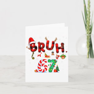 Bruh 67 Six Seven 6 7 Meme Weihnachten Zuckerstang Karte