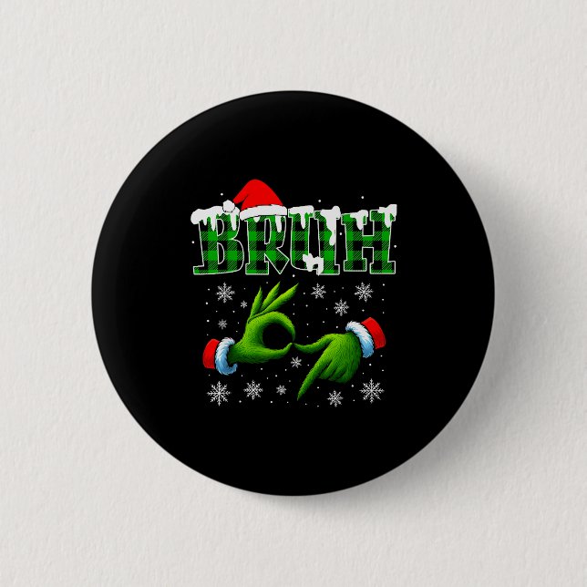 Bruh 67 Six Seven 6 7 Shirts Funny Meme Christmas  Button (Vorderseite)