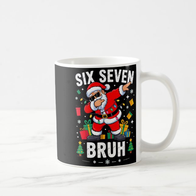 Bruh 67 Six Seven Santa Dabbing Christmas  Kaffeetasse (Rechts)