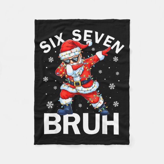 Bruh 67 Six Seven Santa Dabbing Christmas Meme Boy Fleecedecke (Vorderseite)