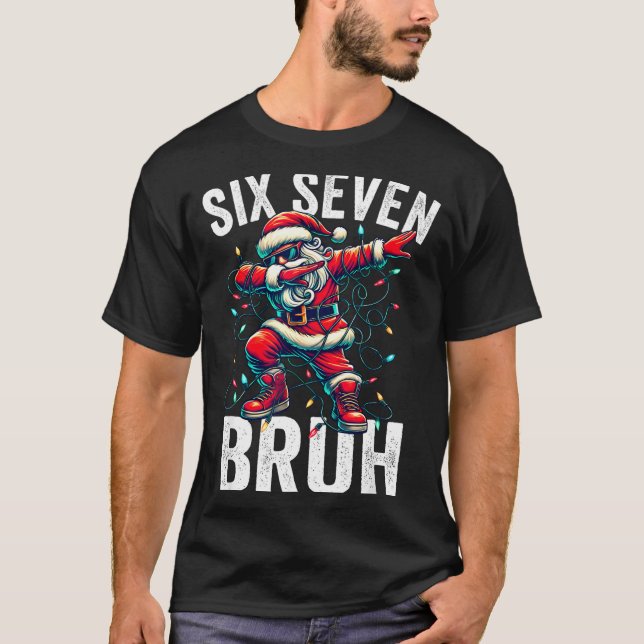 Bruh 67 Six Seven Santa Dabbing Christmas Meme Boy T-Shirt (Vorderseite)