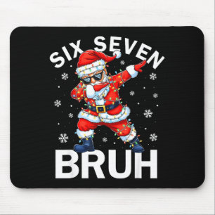 Bruh 67 Six Seven Santa Dabbing Weihnachten Meme J Mousepad