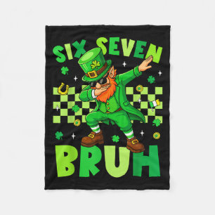 Bruh 67 St. Patricks Day Leprechaun Six Seven 6 7  Fleecedecke