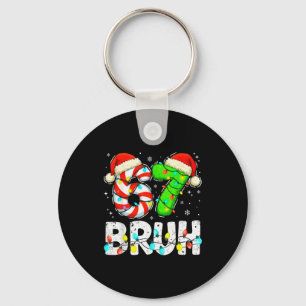 Bruh 67 Weihnachten Six Seven 6 7 Meme Lustig Jung Schlüsselanhänger