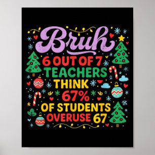 Bruh 6 von 7 Lehrern 67 Prozent Schüler Meme Poster