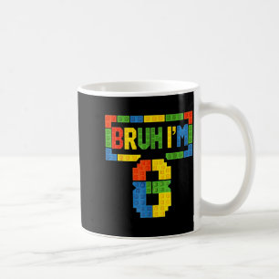 Bruh 8 Jahre alte Bausteine 8. Geburtstag Jungen Kaffeetasse