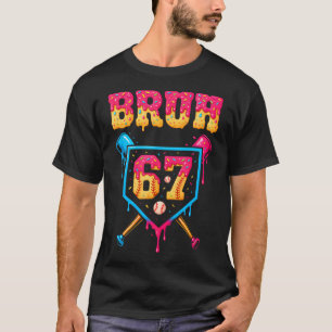 Bruh Baseball Eiscreme-Tropf Nummer 67 Spieler 67. T-Shirt