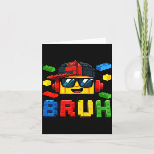 Bruh-Bausteine-Geburtstag für Jungen Kinder Karte