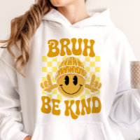 Bruh Be Kind Happy Face Beanie Gelb
