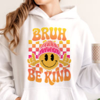 Bruh Be Kind Happy Face Beanie Sonnenuntergangsver