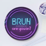 Bruh, bist du da? Neon Arcade Video Games Boy Birt Pappteller<br><div class="desc">Bruh,  bist du da? Neon Arcade Video Games Boy Birthday Paper Tellers</div>