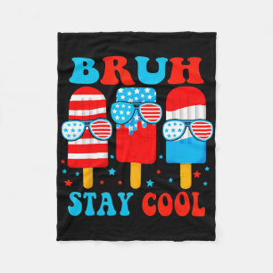 Bruh Bleibe Coolen 4. Juli Popsicle Boys Men Usa F Fleecedecke