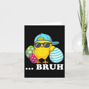 Bruh Chick Dabbing Happy Easter Day Eggs Boys Girl Karte