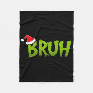 Bruh Christmas Kids Teens Boys Funny Christmas Hum Fleecedecke