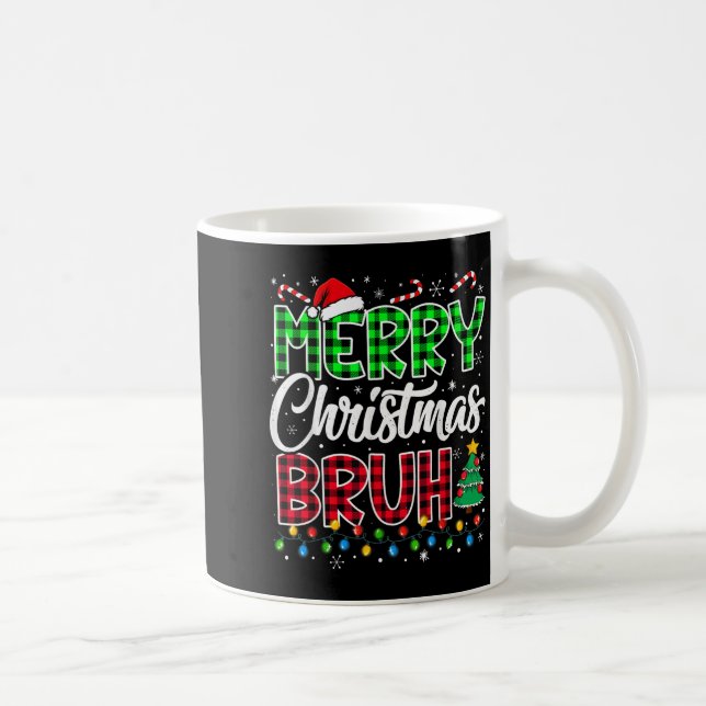 Bruh Christmas Kids Teens Boys Funny Christmas Hum Kaffeetasse (Rechts)
